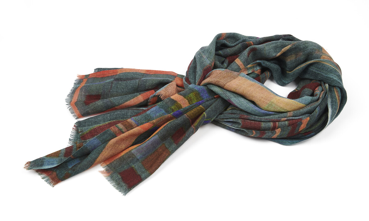 Foulard en laine multicolore