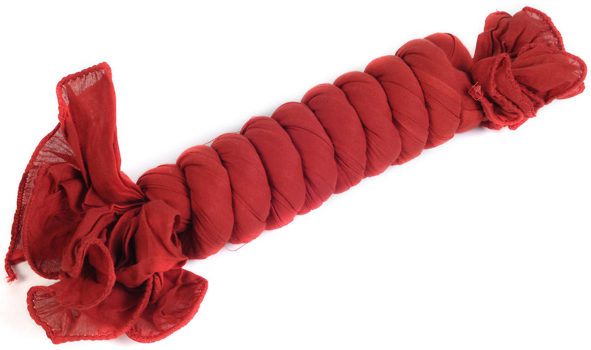 foulard en coton rouge foncé