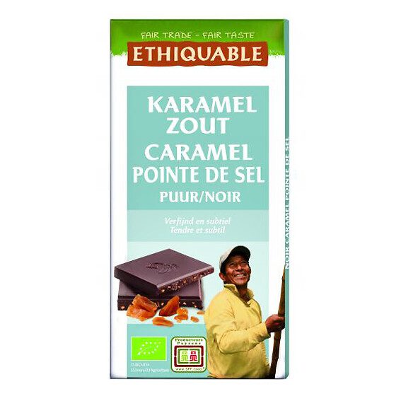 Pure chocolade karamel zout 100gr